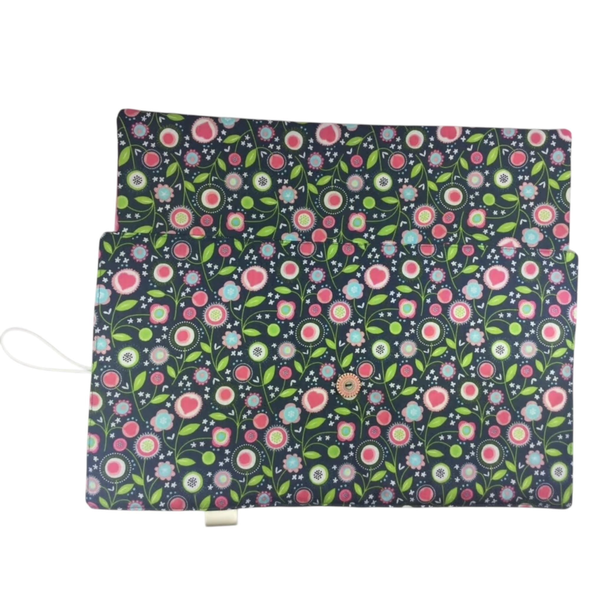 Circular needle case, floral  needle case, fixed circular case, sock needles case, knitting needle roll, knitters gift, needle holder,