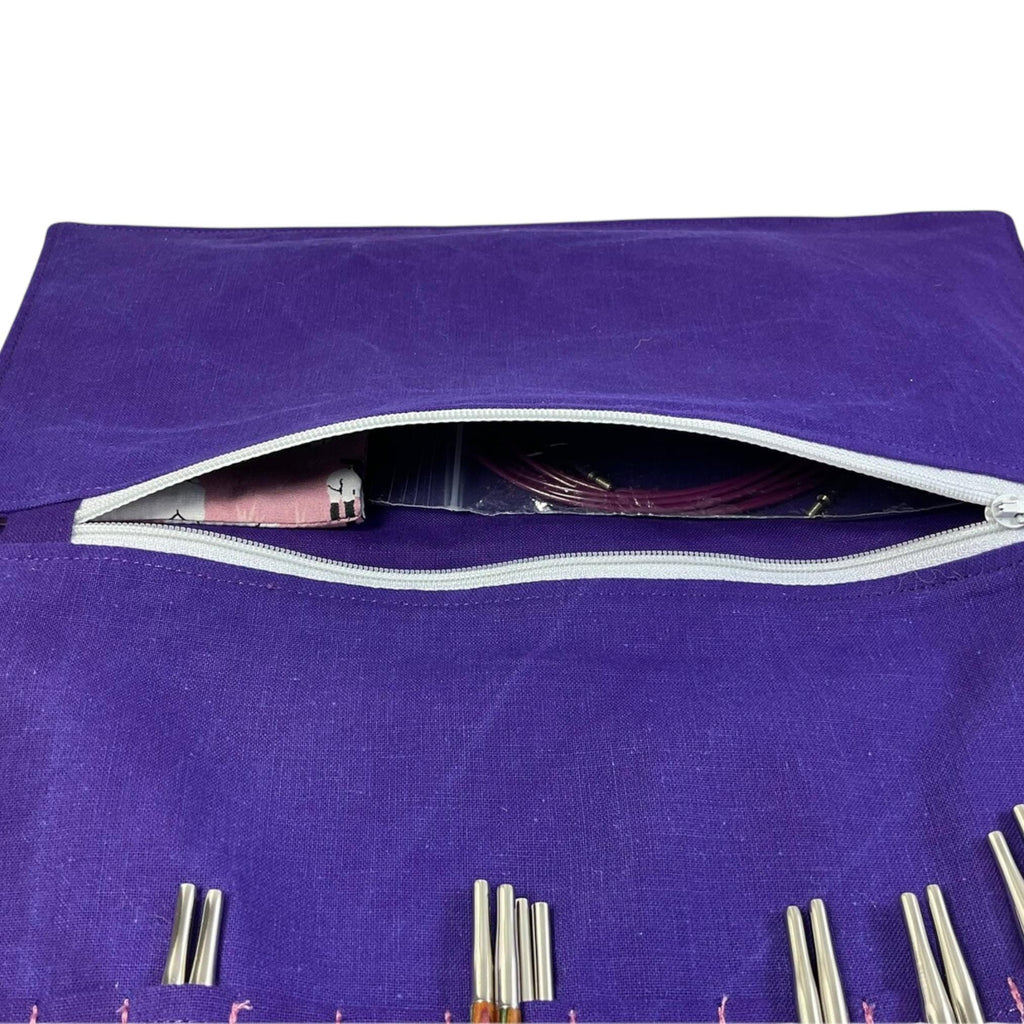 Interchangeable needle case with sheep ,interchangeable organiser, addi needle case, chiagoo wallet, knit pro pouch, hiya hiya case,