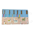 Double pointed knitting needle case with llamas, alpaca DPN or crochet hook case, sock knitters gift,