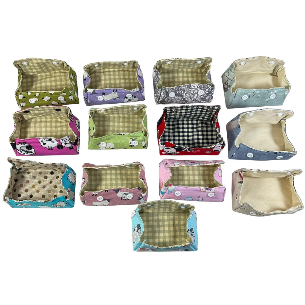 Sheep & Cats Coin Purse: Fold Up Knitting Notions Pouch