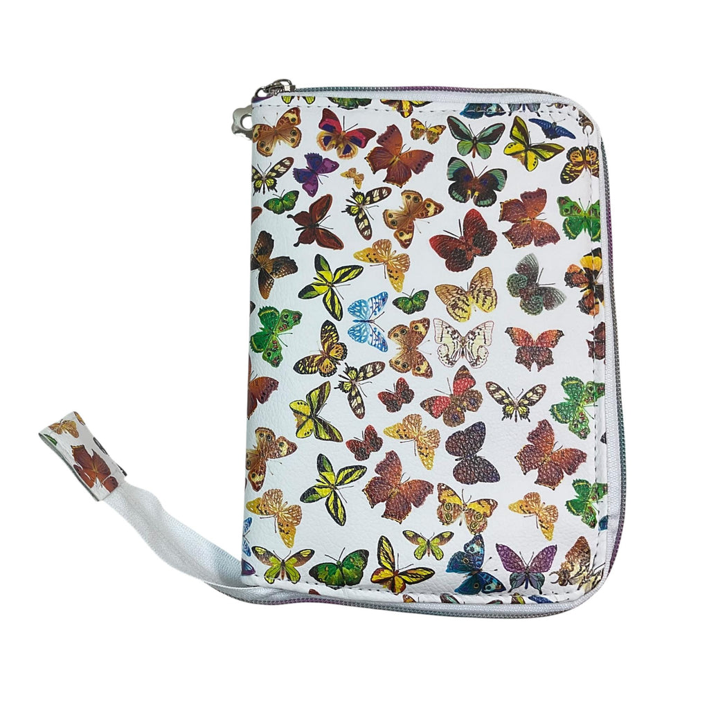 Interchangeable knitting needle case with butterflies , wildlife lover addi case, chiagoo wallet, knit pro organiser pouch, hiya hiya case,