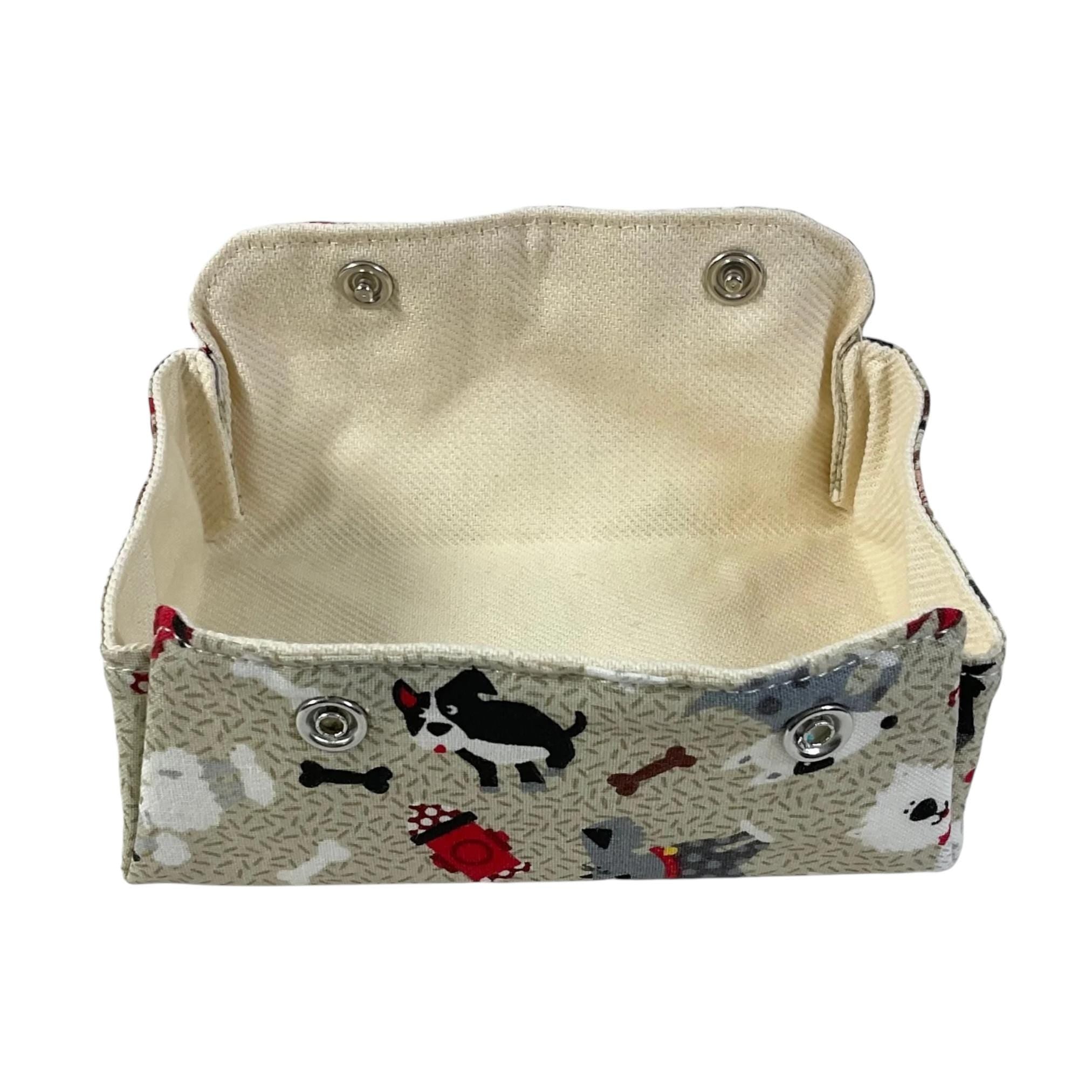 Dog & Cat Print Coin Purse: Fold Up Knitting Notions Pouch