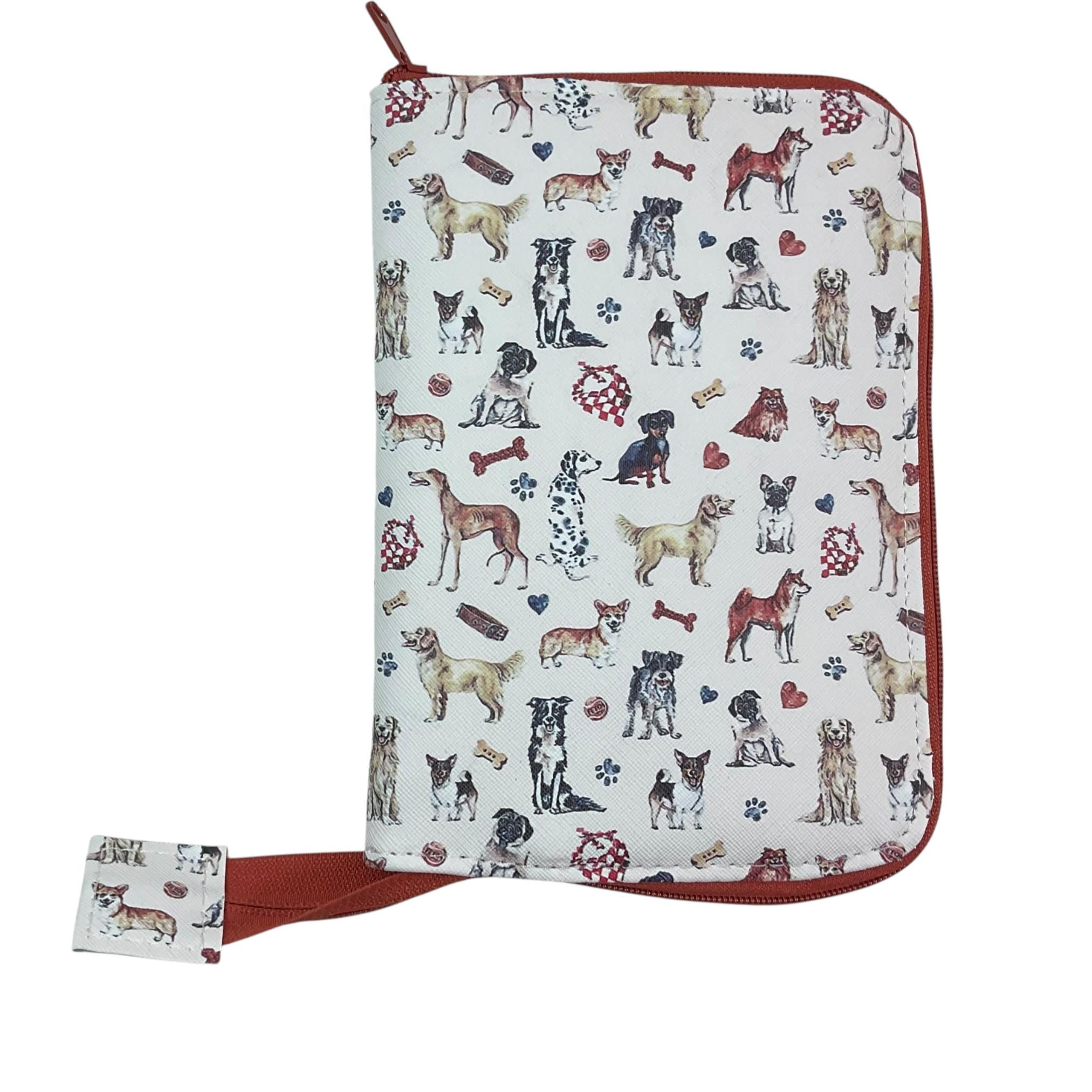 Interchangeable knitting needle case with dogs , pet lover addi case, chiagoo wallet, knit pro organiser pouch, hiya hiya case,