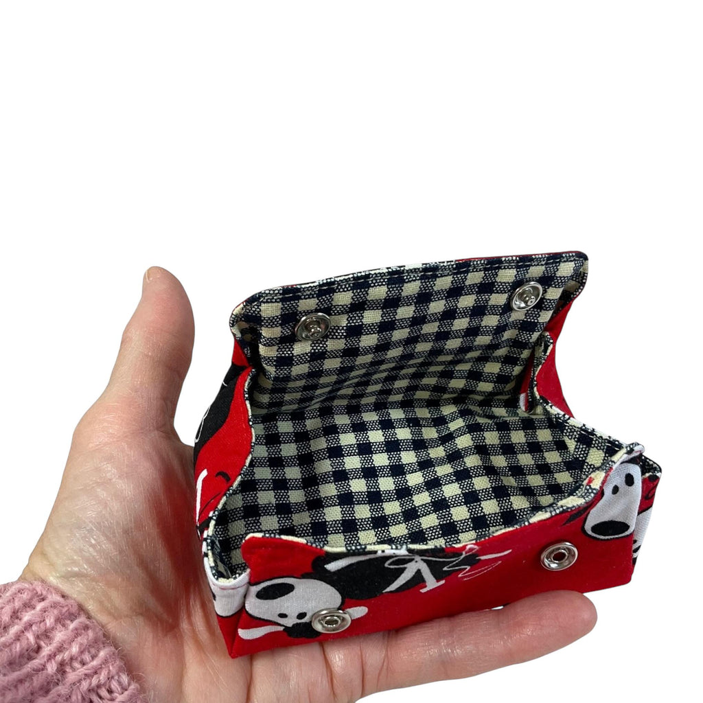 Sheep & Cats Coin Purse: Fold Up Knitting Notions Pouch