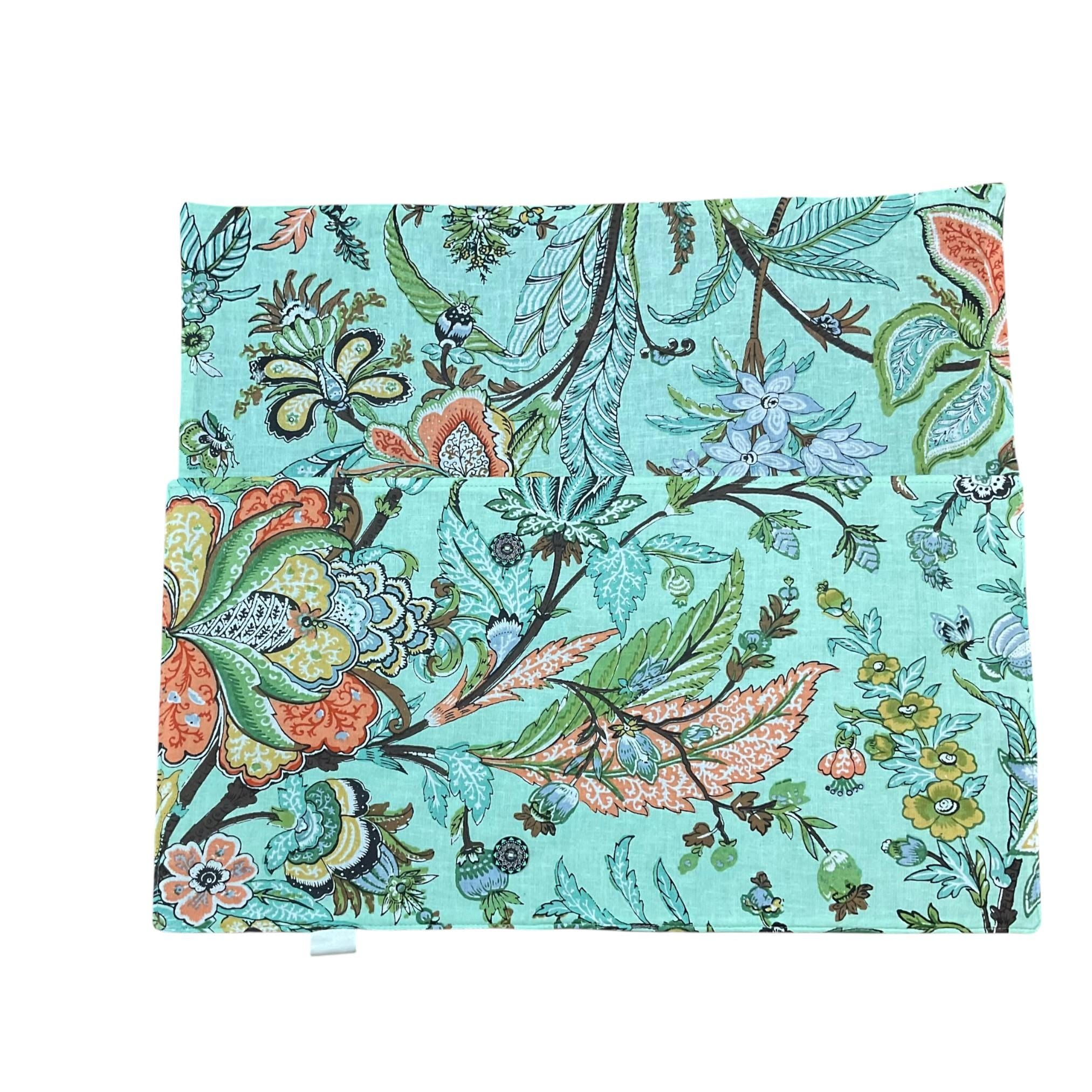 Double pointed floral knitting needle case, sock needle roll,  organiser, knitters gift