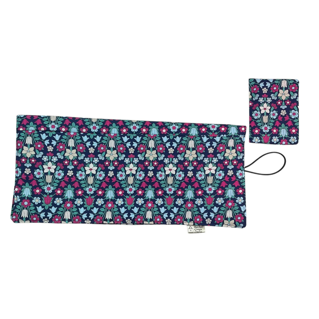Interchangeable knitting needle case with Liberty fabric , floral addi case, chiagoo wallet, knit pro organiser pouch, hiya hiya case,
